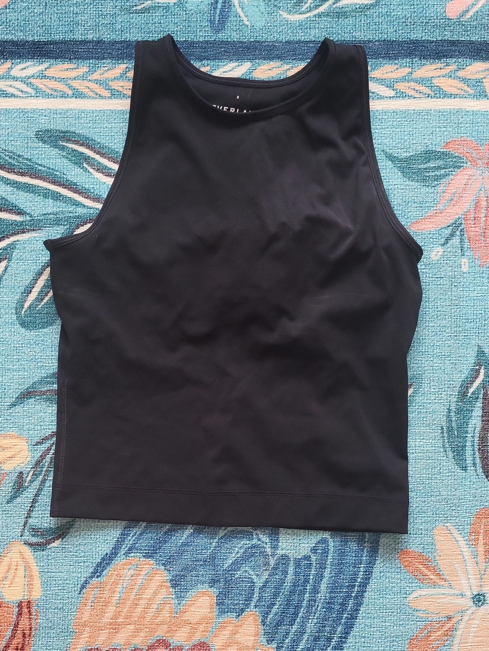 Everlane Black High-Neck Cropped Tank